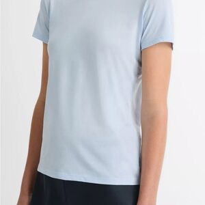 Vince Essential Pima Cotton Crew
Neck T-Shirt Blue Short Sleeve Tee